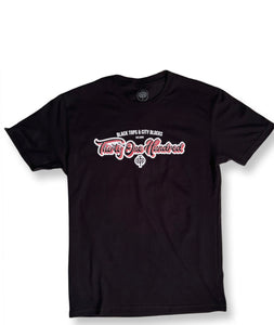 Black Tops Script (Black) T-Shirt