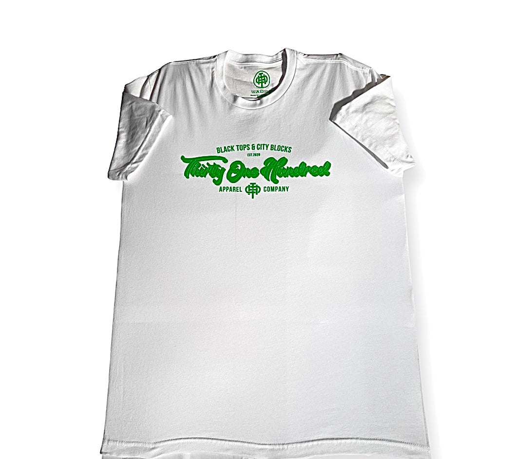 Green Script (White) T-Shirt